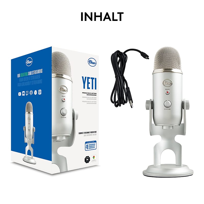 Blue Yeti Nano Professional condenser digital USB microphone for podcasting  game streaming Skype call  music recording