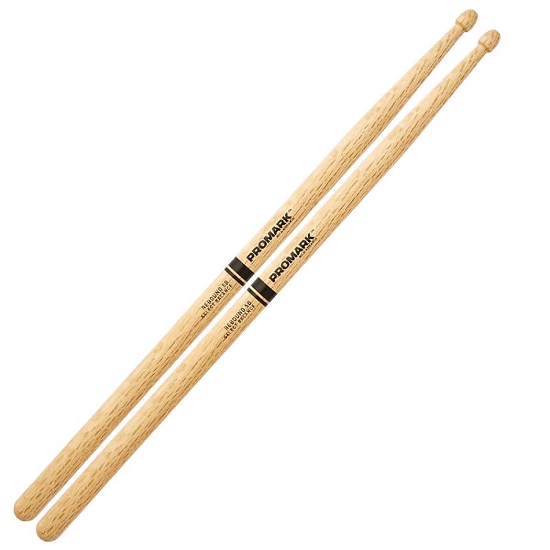 Promark Oak 5B Wood Tip Drum Sticks - PW5BW image 1