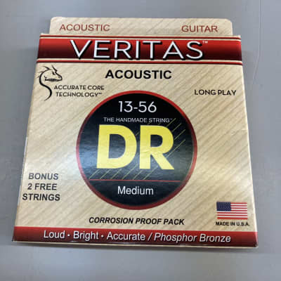 Lot of 3 sets DR VTA-13 Veritas Phosphor Bronze Acoustic Guitar Strings - Medium (13-56) image 2
