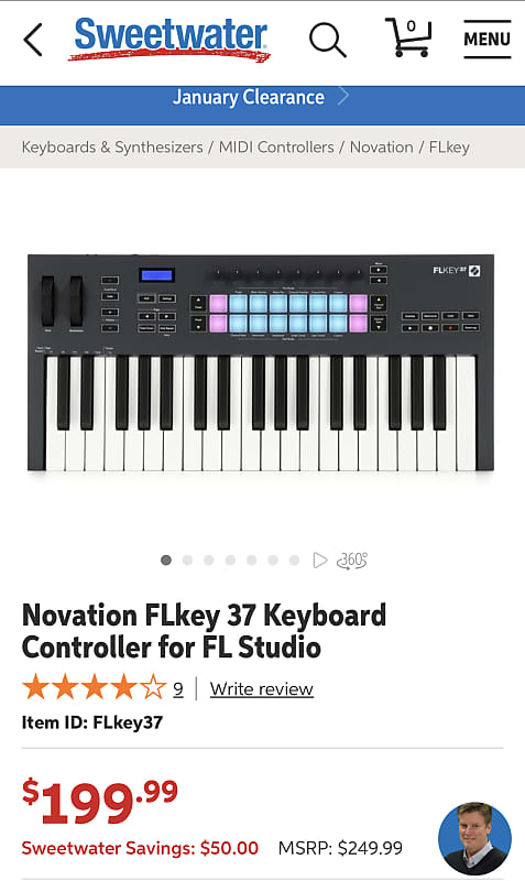 Novation FLkey 37 USB-MIDI Keyboard Controller for FL Studio CABLE KIT