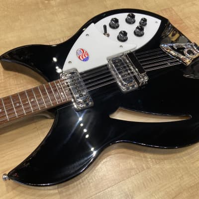 Rickenbacker 330/12 JetGlo 12-String 24-Fret Electric Guitar Black image 6