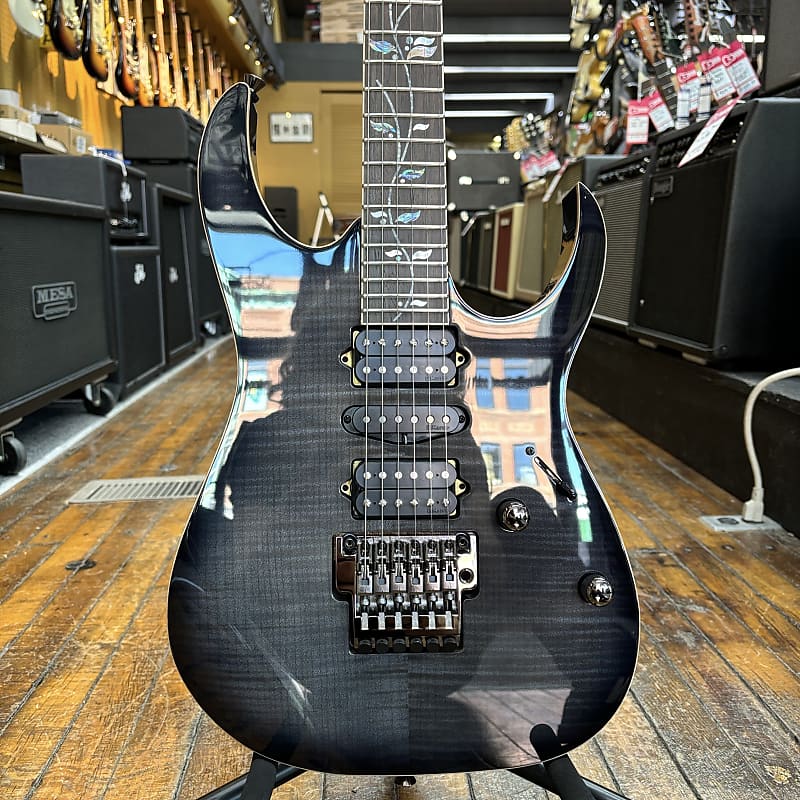 Ibanez Japan J Custom RG8570Z Electric Guitar Black Rutile w/Hard Case image 1