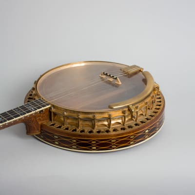 Ludwig  Standard Art Tenor Banjo (1927), ser. #9529, original black hard shell case. image 7