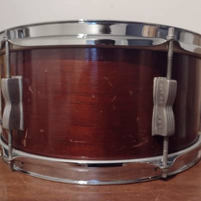 Vintage 1940s WFL No. 490 Supreme Concert Model 6.5x14" Snare Drum in Mahogany Lacquer image 3