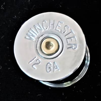 CHROME Guitar Knob [1] WINCHESTER 12 Gauge Shotgun Shell [SPLIT SHAFT]