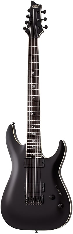 SCHECTER E-Gitarre, SLS Elite C-7 Evil Twin, Satin Black image 1