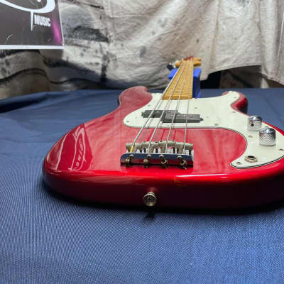 Fender Precision Bass 4-string P-Bass with Case 1990 - 1991 - Candy Apple Red / Maple Fingerboard image 9
