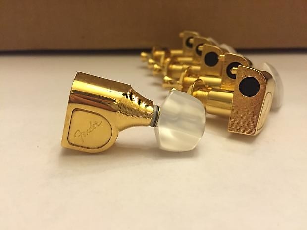 Fender Schaller Elite Gold Tuning Heads w pearl buttons