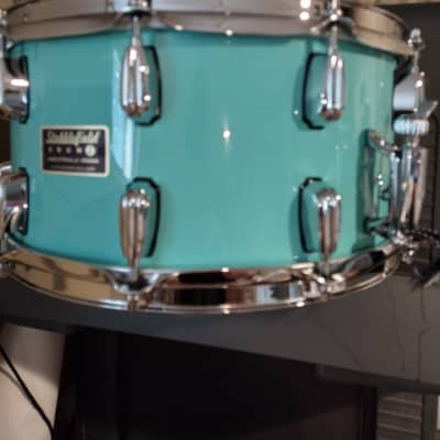 Stubblefield drum company Custom-made snare drum 2021 Seafoam green image 6