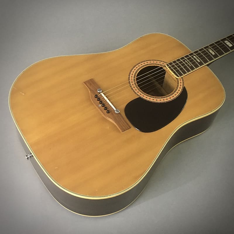 1970s Vintage Aria No. 796 MIJ Natural Acoustic Dreadnought