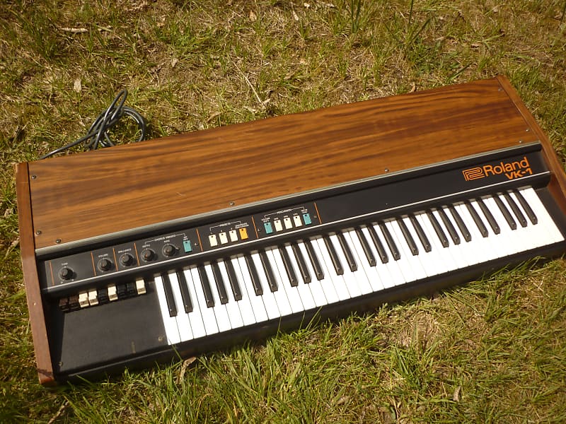 Roland  VK-1 1981 analogue drawbar organ like CX-3 full working image 1