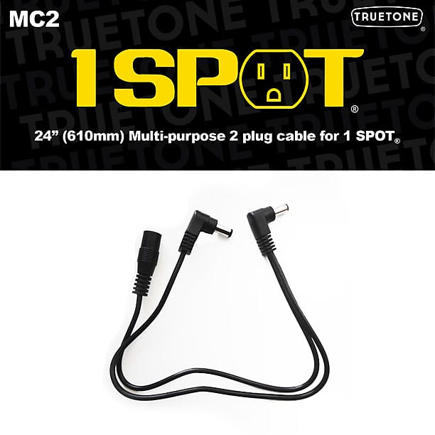 1-SPOT 24" 2-Plug Extension Cable Guitar Pedal Adapter MC2 Truetone Visual Sound image 1