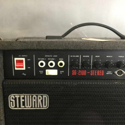 Vintage Session Steward SG 2100 Stereo Combo Amplifier and Speaker Gray image 5