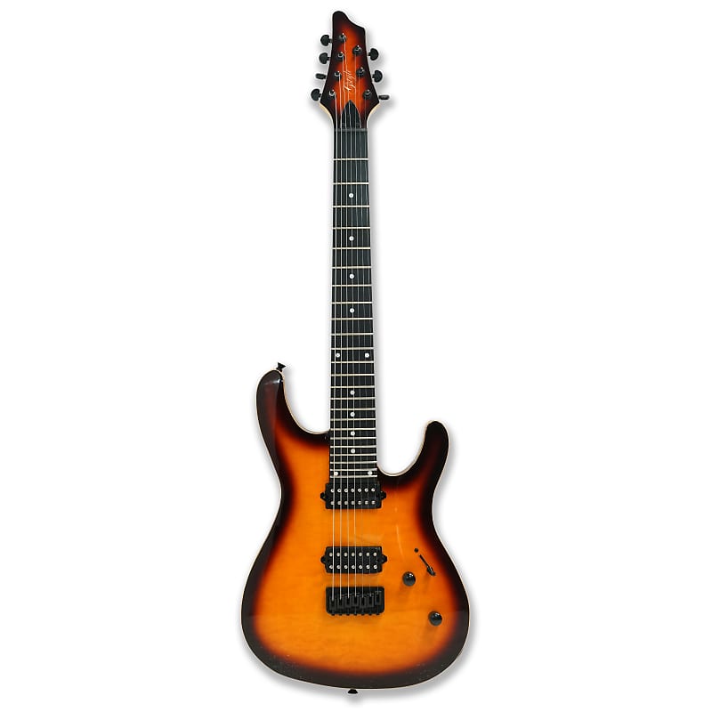 7 String Electric Guitar Quilted maple top,okoume wood body | Reverb