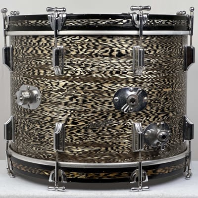 Rogers 20/12/16/5x14" 1960's Cleveland-Era Holiday Drum Set - Black Onyx image 5