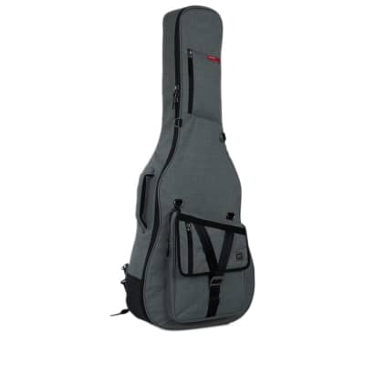 Gator Cases GT-ACOUSTIC-GRY Transit Acoustic Guitar Bag - Light Grey - Open Box image 3