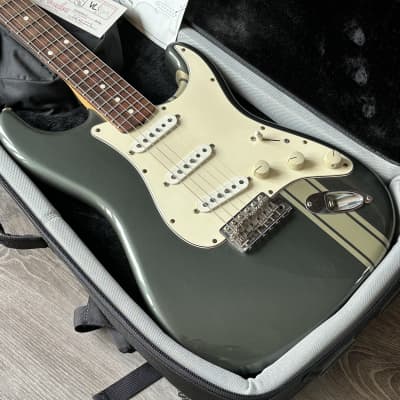 Fender Limited Edition John Mayer Stratocaster 2005 - Charcoal Frost Metallic with Racing Stripe image 18