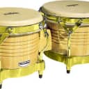 LP Latin Percussion Matador Wood Bongos Natural Gold Hardware