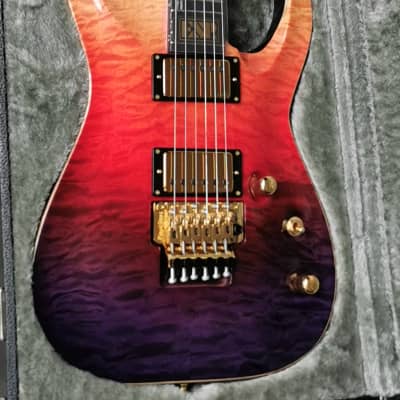 ESP Horizon CTM FR See Thru Pink Purple Gradation Finish High-End Guitar image 4