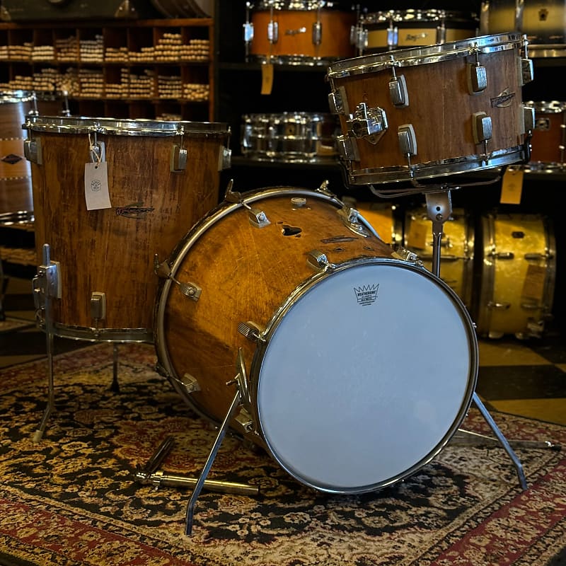 VINTAGE 1970's Trixon Conical Drum Set in Natural Stripped | Reverb