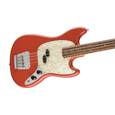 Fender Vintera 60s Mustang Bass Guitar, Pau Ferro FB, Fiesta Red image 3