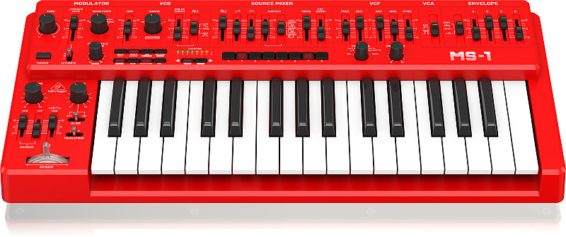 Behringer MS-1-RD ,MS 101 ,32-Key keyboard Analog Mono Synth w/Arpeggiator Red  //ARMENS// image 1