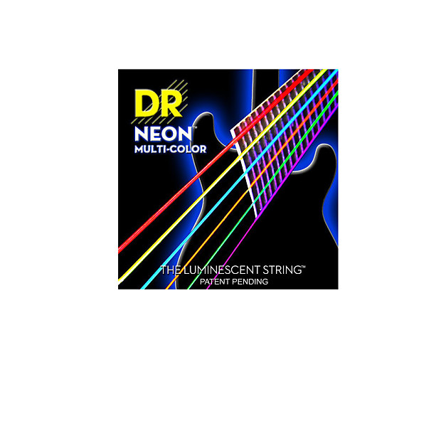 DR Strings Neon MultiColored Guitar Strings Medium Reverb