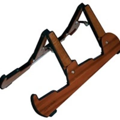 Cooperstand Pro-Tandem Double Guitar Stand - African Sapele image 1