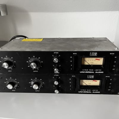 Urei Universal Audio 1176LN Rev. F Limiting Amplifier Stereo Pair 1970s - Black Panel #6403 & #6405 for sale