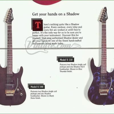 Shadow S110  1991 Blue Thunder Electric Guitar Floyd Rose RARE image 10