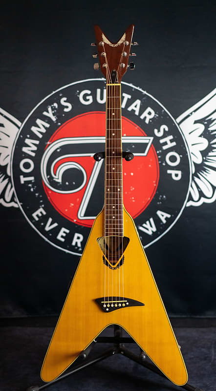 Dean VCO-NT V-coustic Flying V Acoustic Natural w/OGB | Reverb