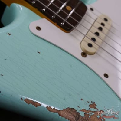 Fender Custom Shop 1959 Stratocaster AAA Rosewood Board Hand-Wound Pickups Heavy Relic Faded Aged Surf Green image 9