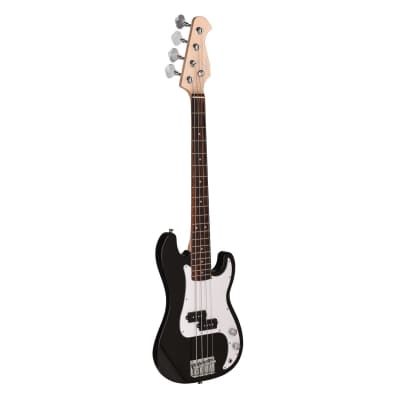 Artist MiniB Black 3/4 Size Bass Guitar w/ Accessories image 3