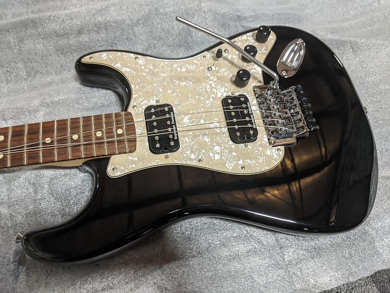 Fender HH Standard Strat 2012 Black w/ Floyd Rose Mod image 1