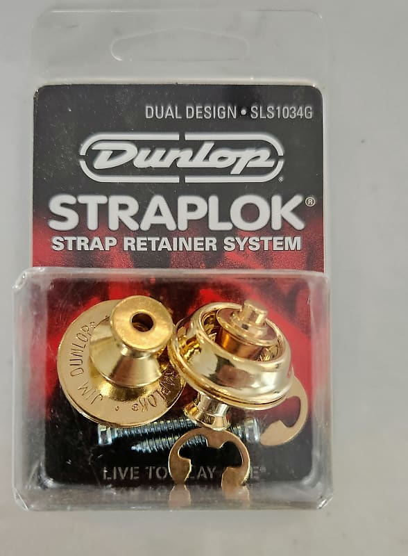 Dunlop Strap Locks Gold Reverb