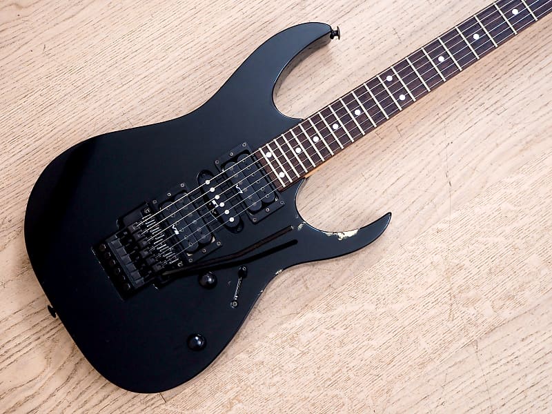 1994 Ibanez RG570 Electric Guitar HSH Black Japan Fujigen | Reverb