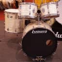 Early 70s Ludwig 12/13/16/22 3-Ply Maple Drum Kit Set w/ Re-Rings in White Marine Pearl