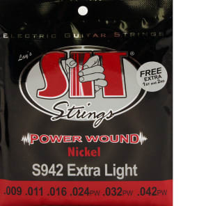 SIT S942 Power Wound Electric Guitar Strings - Extra Light (9-42)