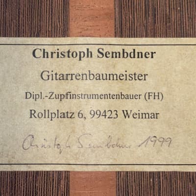 Christoph Sembdner 1999 - fine handmade classical guitar from Germany - Jose Luis Romanillos style image 11