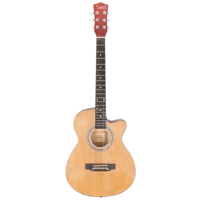 Glarry GT306 39 Inch Beginner Cutaway Acoustic Guitar Auditorium Spruce Burlywood image 1