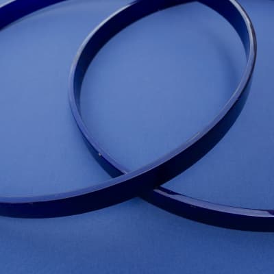 Premier Signia Bassdrum Hoops 22" Sapphire Blue 90s image 2