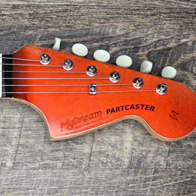 MyDream Partcaster Custom Built - Relic Candy Tangerine Hepcat image 4