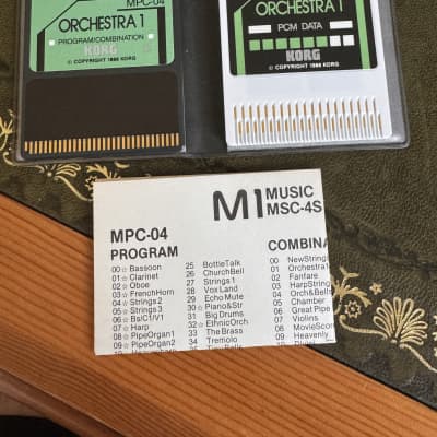 Korg M1 - Orchestra Cards - MPC-04/MSC-04 1988