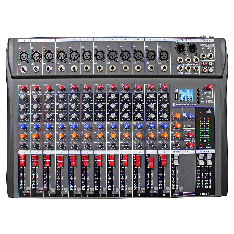 Professional 12 Channels Line Live Mixer, Studio Audio Sound Mixer Console,  CT-120S USB Mixing Console, Studio Mixing Board Mixer, Power Mixing New