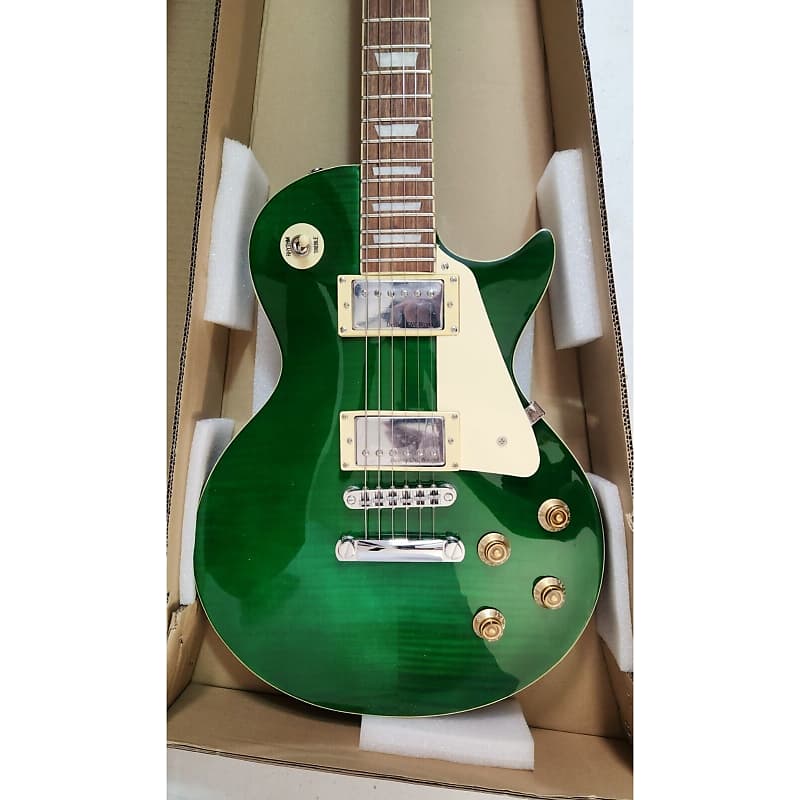 IYV shops ILS-300 EGR Les Paul Solid-Body Electric Guitar, Emerald Green Brand New