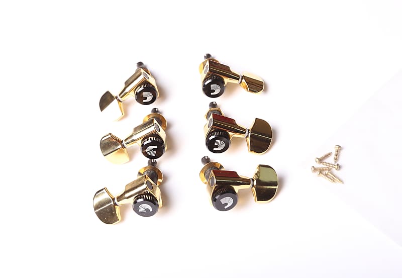 D'Addario locking tuners gold 3 x 3 PWAT333L Gold Reverb