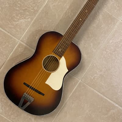 Cameo Vintage  Parlor Acoustic Guitar - Made in Holland 1960's Brown Burst Short Scale image 1