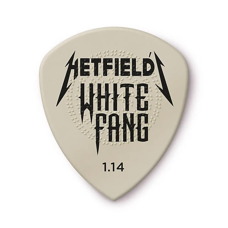 Dunlop PH122R114 James Hetfield White Fang Custom Flow 1.14mm Guitar Picks (24-Pack) image 1