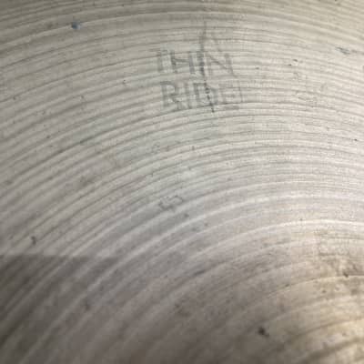 Zildjian - 18" A Series Thin Ride, 4 Sizzle Holes, No Rivets 1360g 1970's image 3