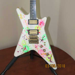 Carvin V 220  USA Made with Kahler Tremolo, mid 80's custom neon dayglo colors paint image 1